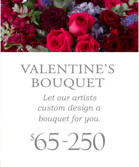 Custom Design Valentine Bouquet $100