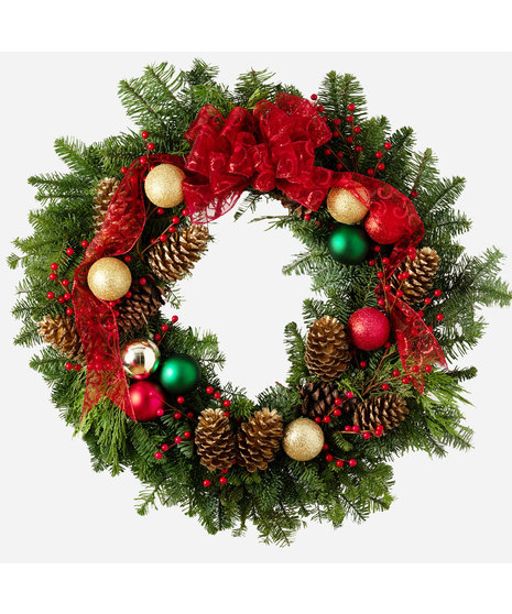 Natural Evergreen Wreath 24