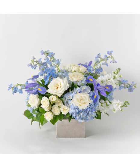 The Inspired Faith arrangement is a stunning tribute to the elegance and serenity of Hanukkah.